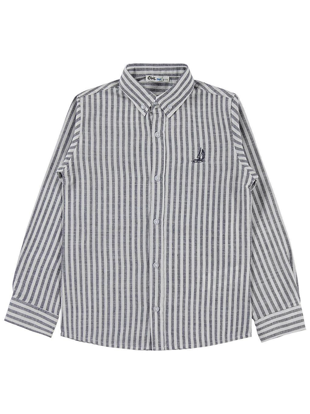 Boys Nakışlı Gömlek 6-9 Yaş Gömlek - Lacivert 7-8 Yaş