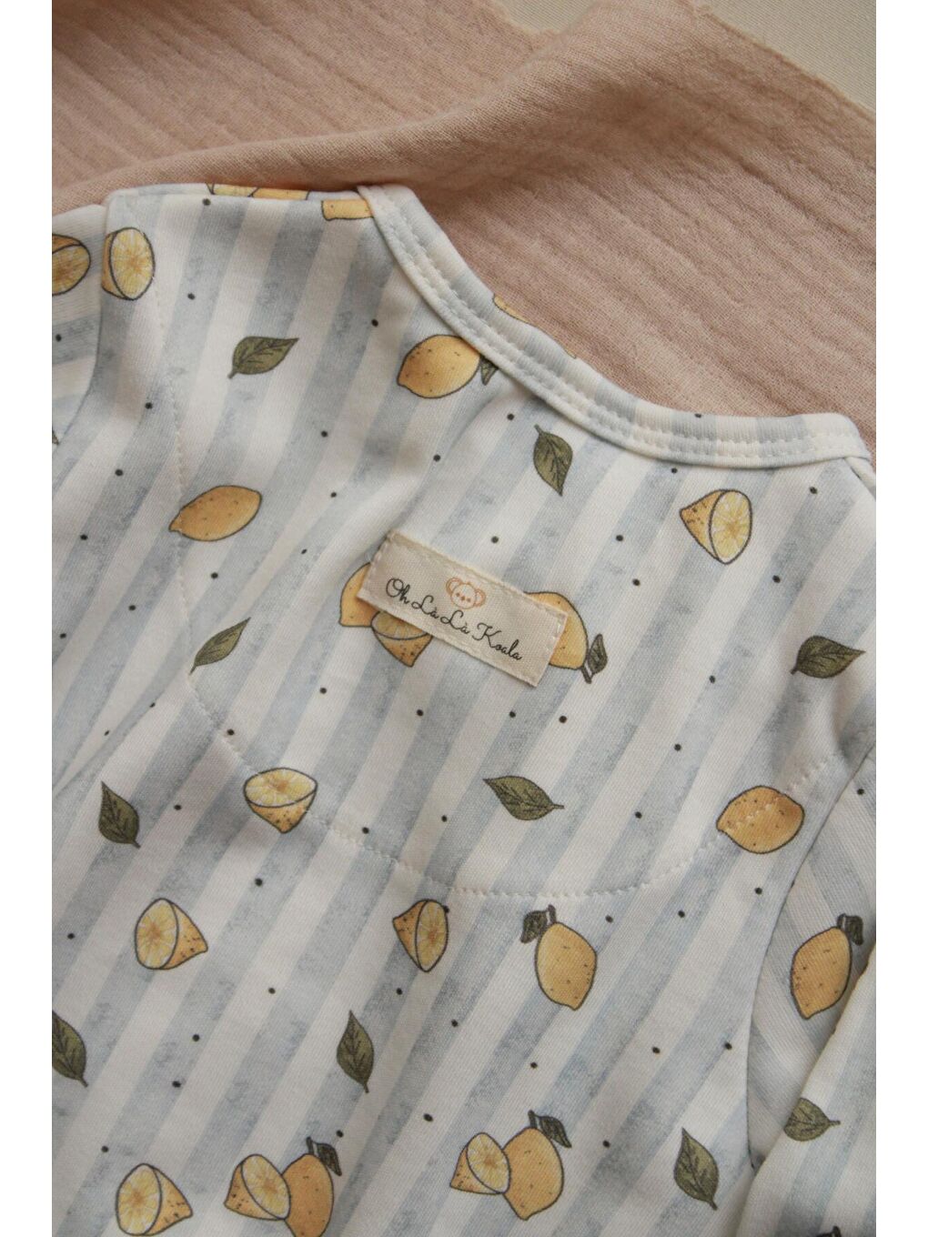 Ekru Limon Baby Fluff Serisi Fermuarlı Tulum-6