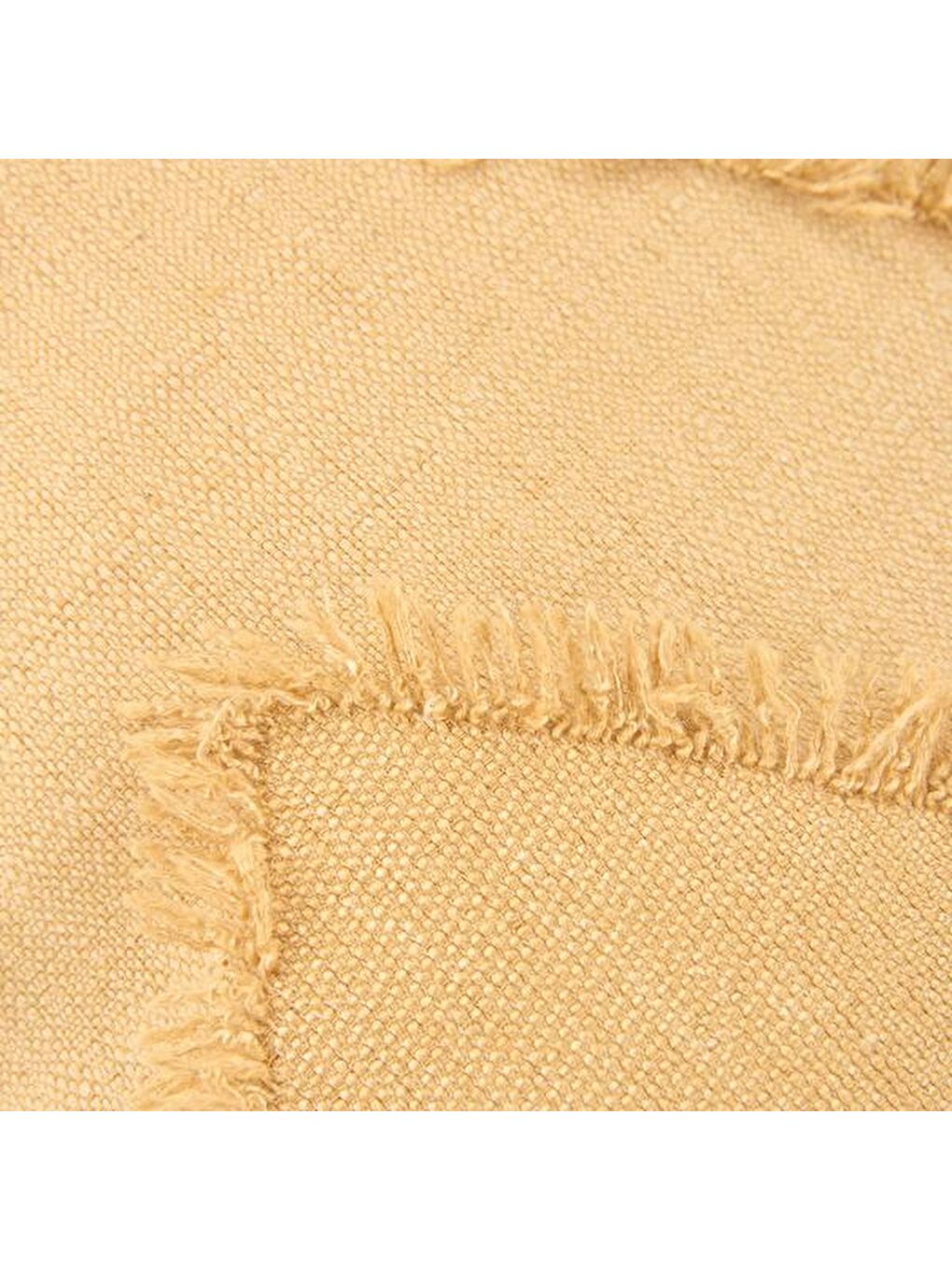 Kahverengi Soft Ros Kırlent - Hardal - 45x45 cm-2