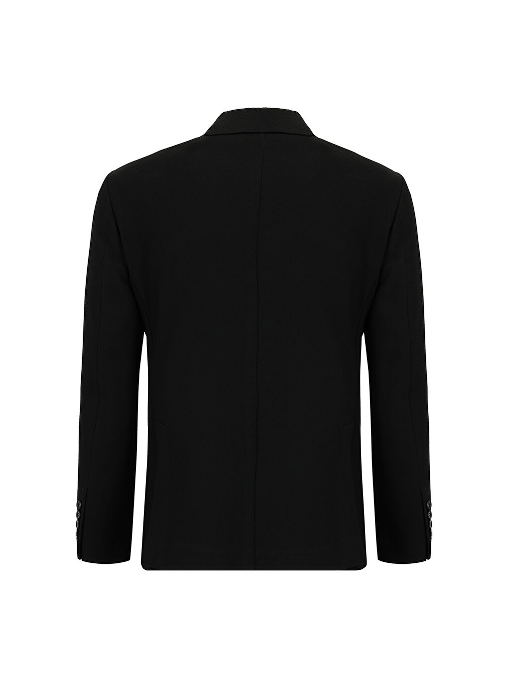 Siyah Slim Fit Dar Kesim Çizgili Beli Lastikli İpli Takım Elbise-2