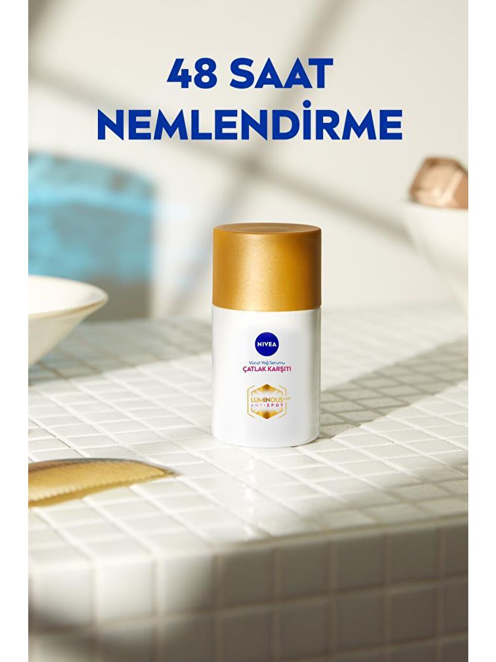 NIVEA Luminous Çatlak Karşıtı Vücut Yağ Serumu 100ml, Cilt Tonu Eşitleyici, 48 Saat Nemlendirici - 2