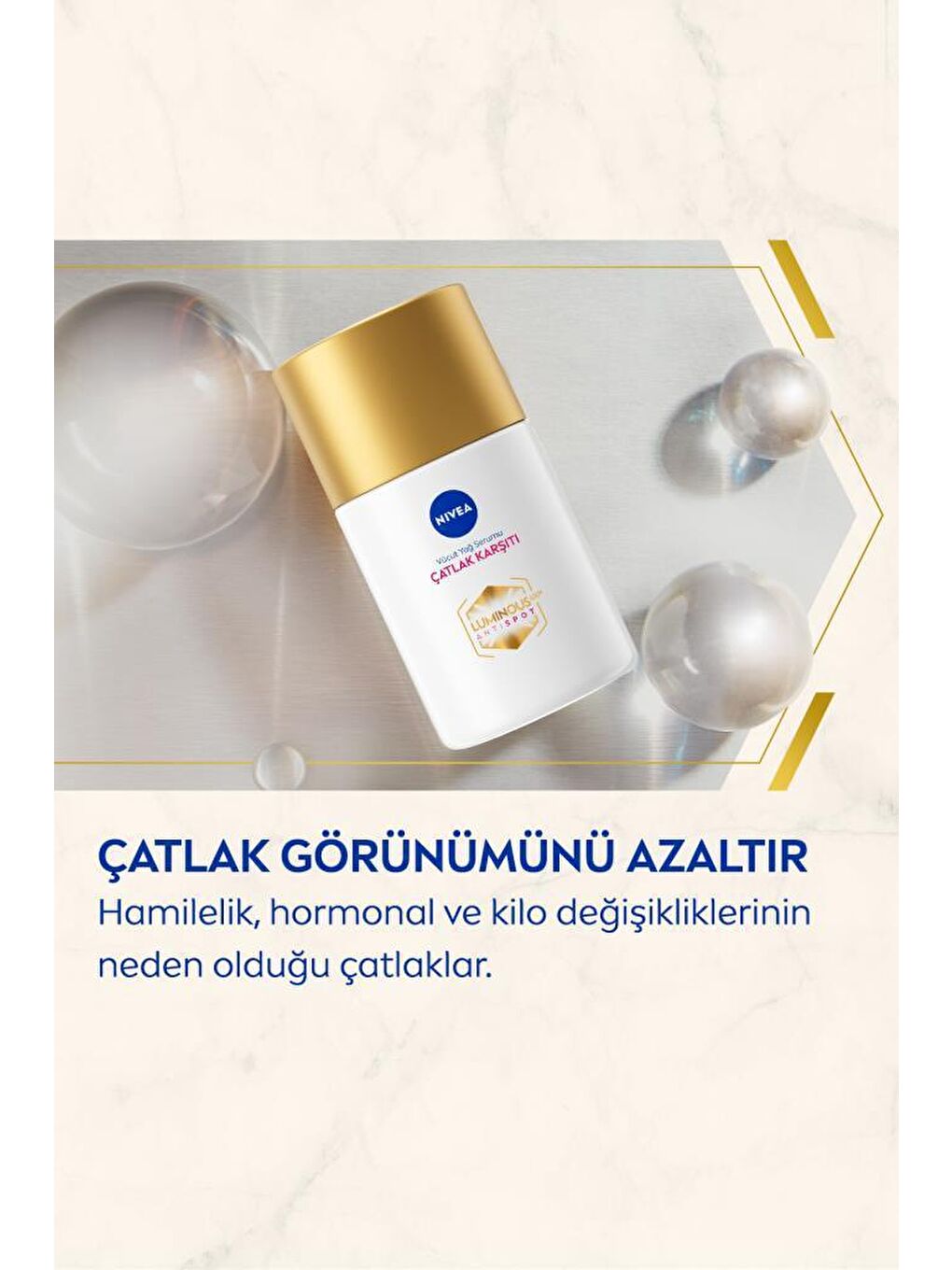 NIVEA Luminous Çatlak Karşıtı Vücut Yağ Serumu 100ml, Cilt Tonu Eşitleyici, 48 Saat Nemlendirici - 3