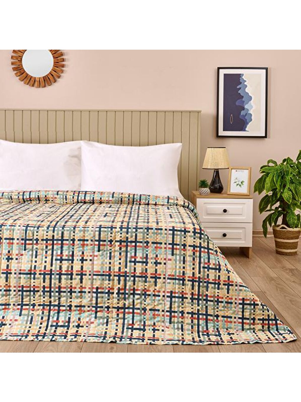 Karışık Soft Ela Tek Kişilik Yatak Örtüsü - Renkli - 160x230 cm