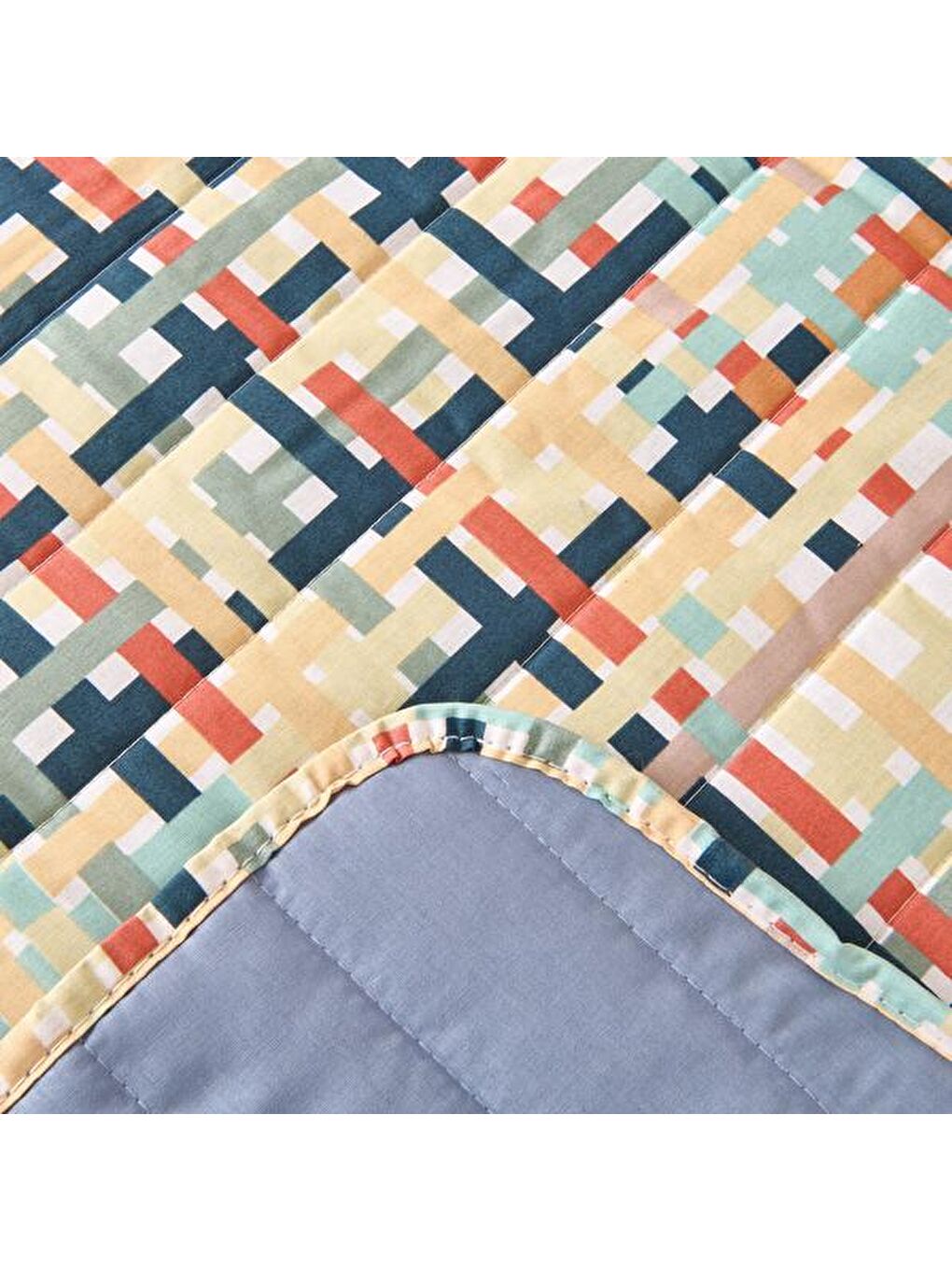 Karışık Soft Ela Tek Kişilik Yatak Örtüsü - Renkli - 160x230 cm-3