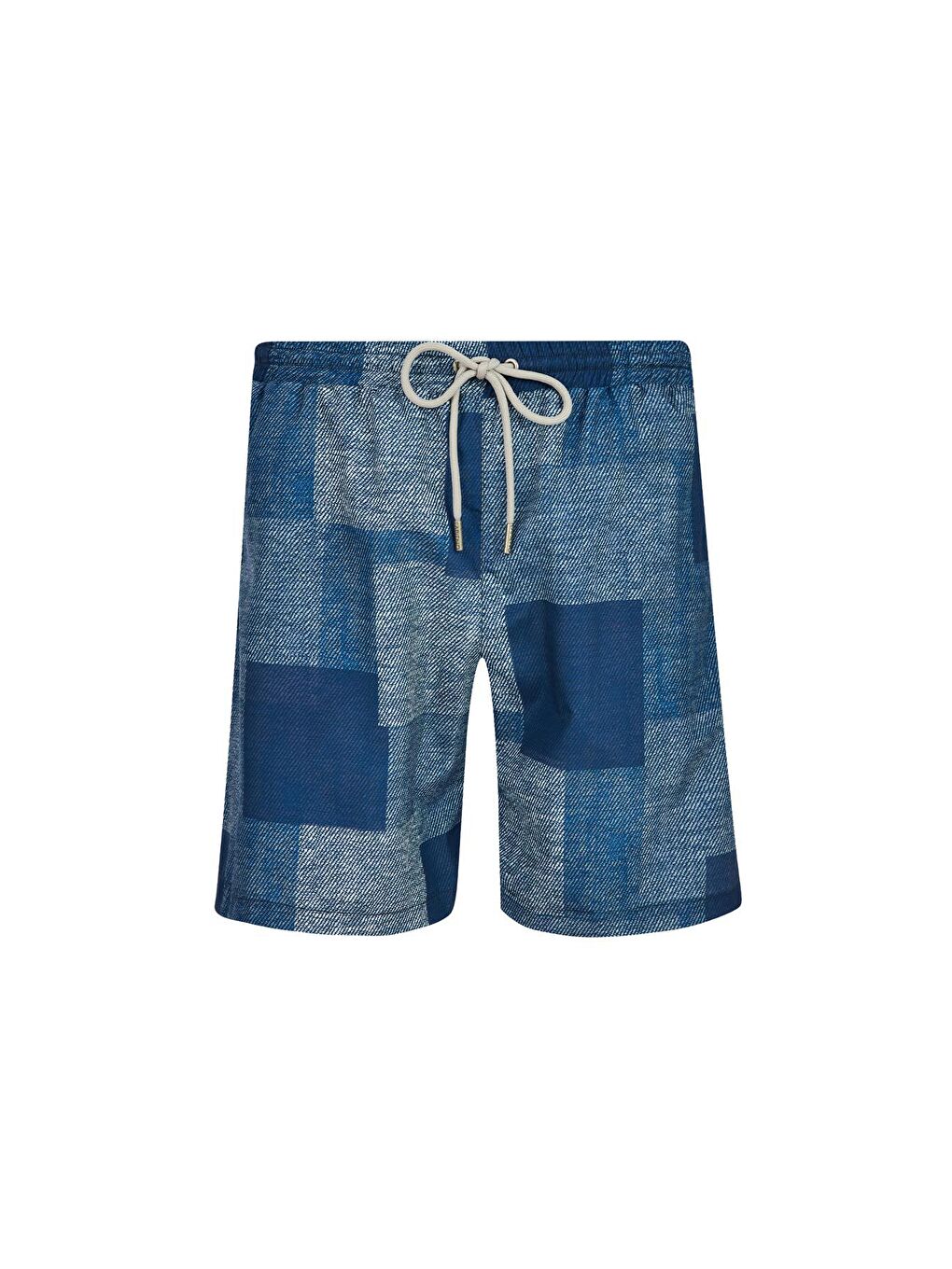 Erkek Deniz Havuz Şortu Desenli Tom S280 Koyu Lacivert
