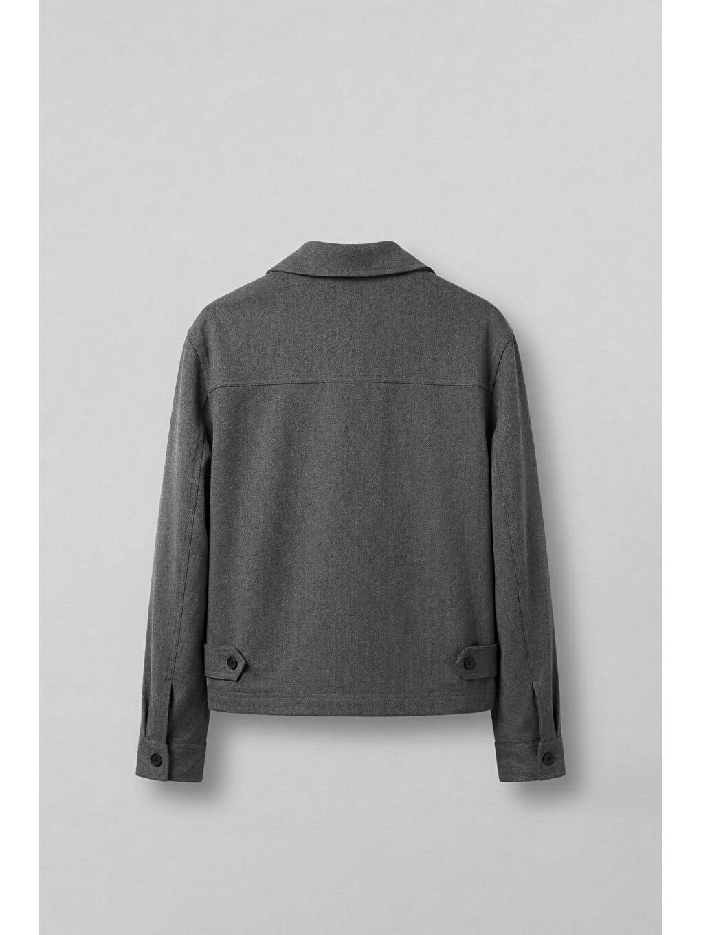 Erkek Smart Casual Relaxed Fit Düğmeli Ceket Gri-1