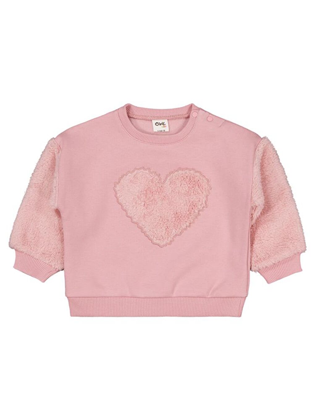 Pembe Baby Kalp Nakışlı 6-18 Ay Takım