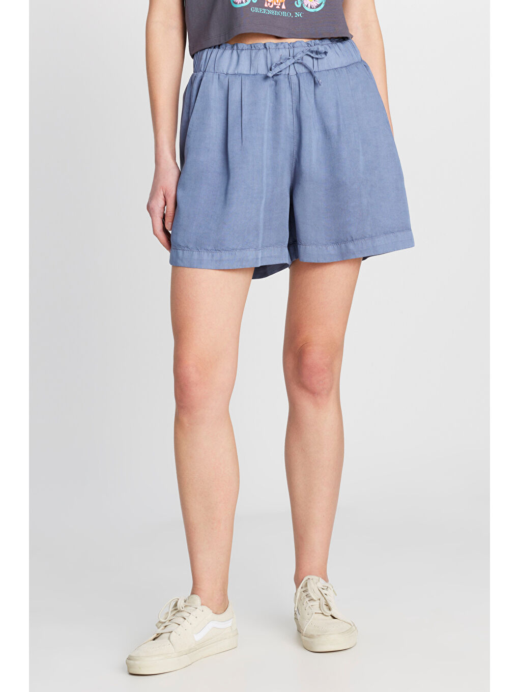 İndigo Relaxed Fit Geniş Kesim Yumuşak Dokulu Koyu Mavi Şort-2