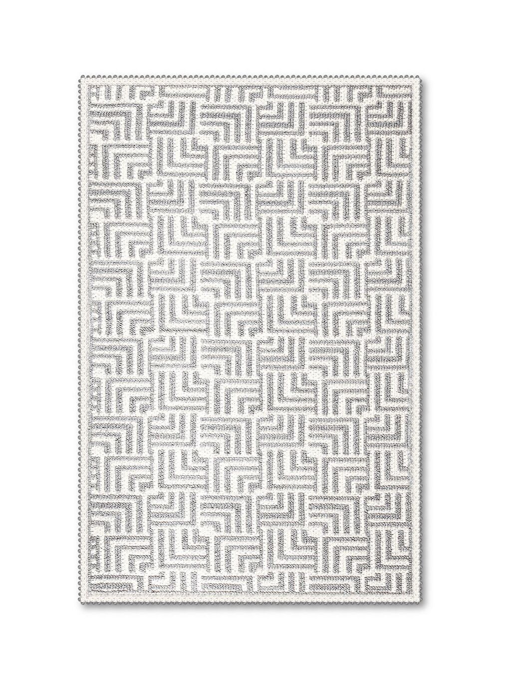 Stol Doğal Pamuklu 2'li Banyo Paspas Seti 60x100+50x60 Cm - Gri-2