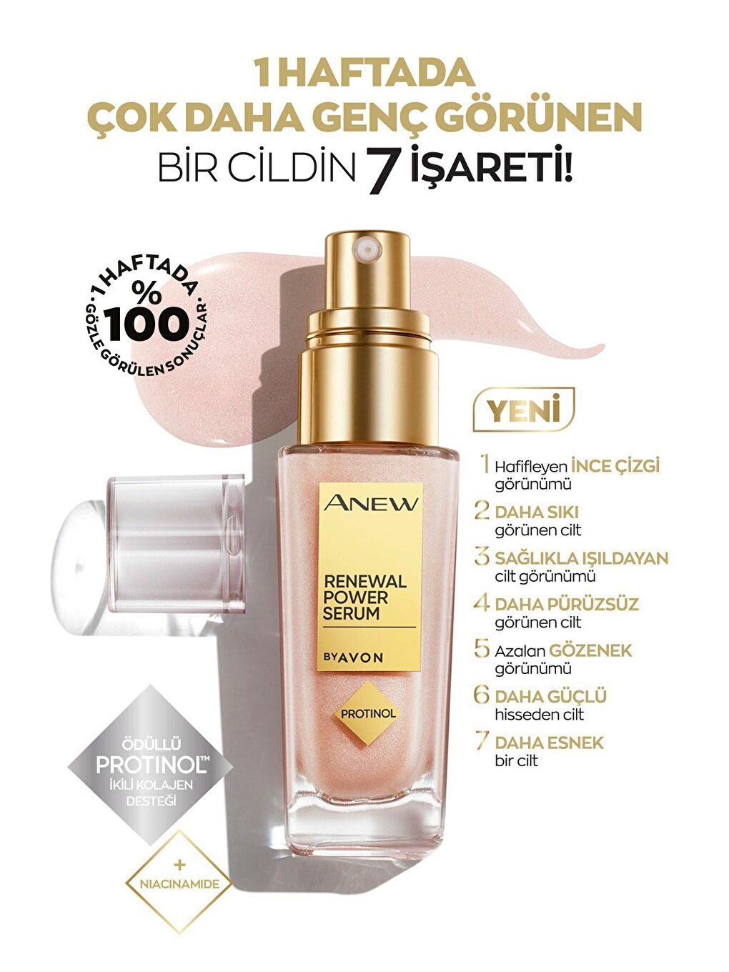 AVON Renksiz Anew Renewal Power Protinol Serum ve Göz Çevresi Kremi Paketi - 1