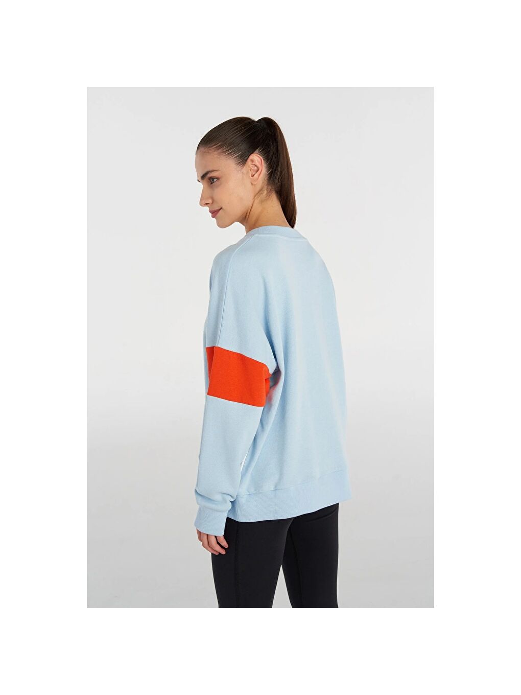 Hummel Veta Kadın Mavi Yuvarlak Yaka Sweatshirt - 2