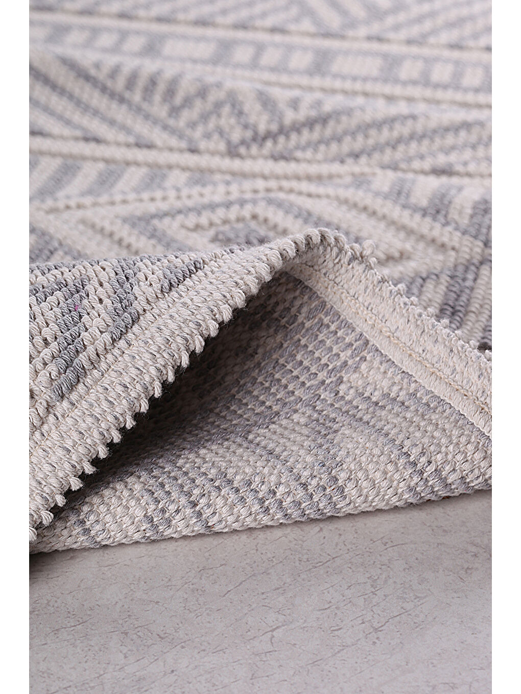 Marina Doğal Pamuklu 2'li Banyo Paspas Seti 60x100+50x60 Cm - Gri-4