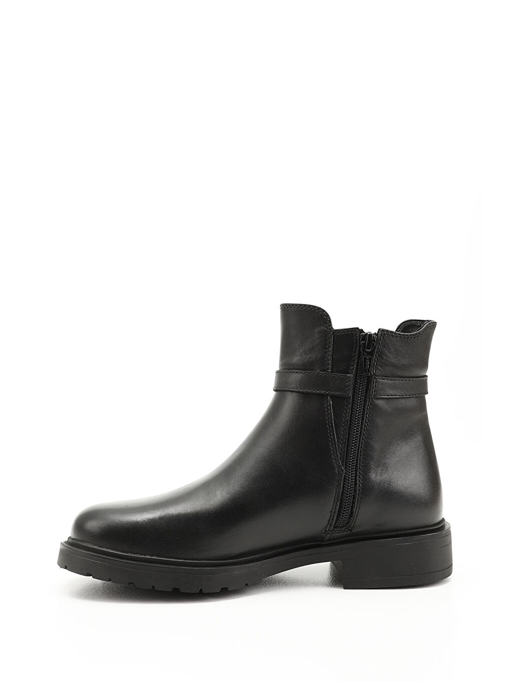 Mor Kadın ZÜMRÜT-SİYAH Tokalı Hakiki Deri Chelsea Bot-2