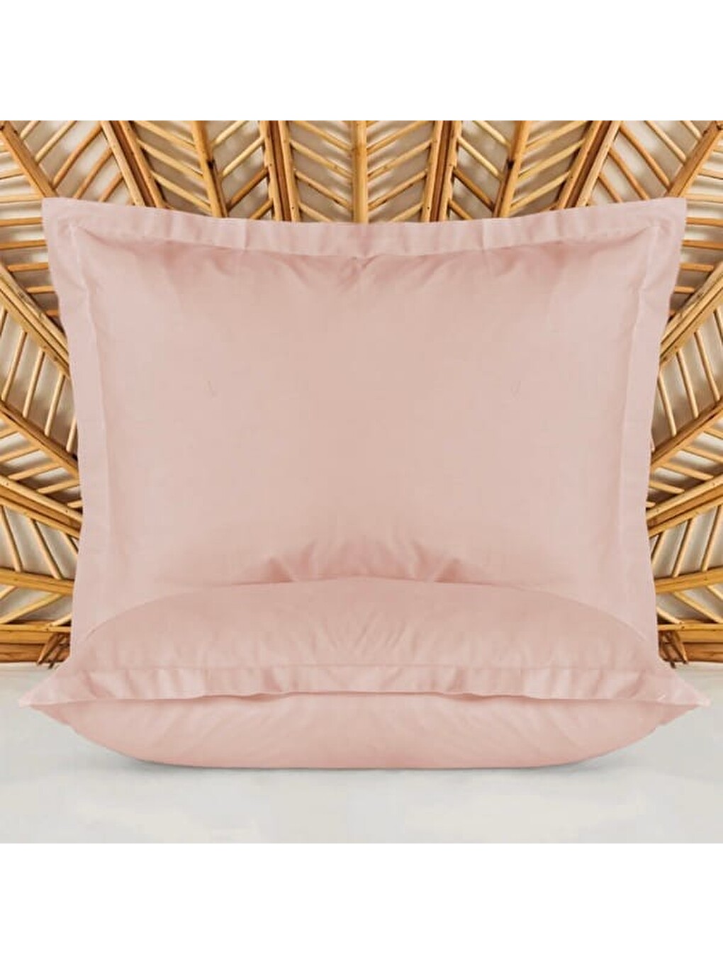 Pembe Soft Basic Oxford Saten 2'li Yastık Kılıfı - Gülkurusu - 50x70 cm