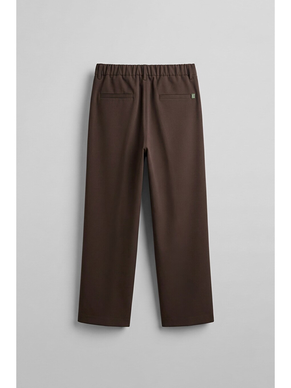 Erkek Relaxed Fit Pile Detaylı Premium Kumaş Pantolon Kahverengi-1
