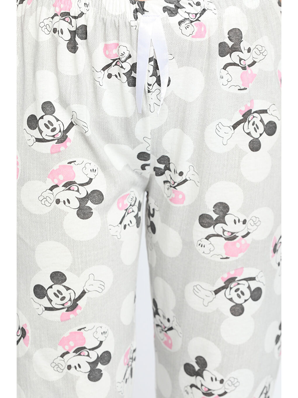 GÜLSELİ Gri Mickey Mouse Baskılı Kadın Pijama Altı - 3