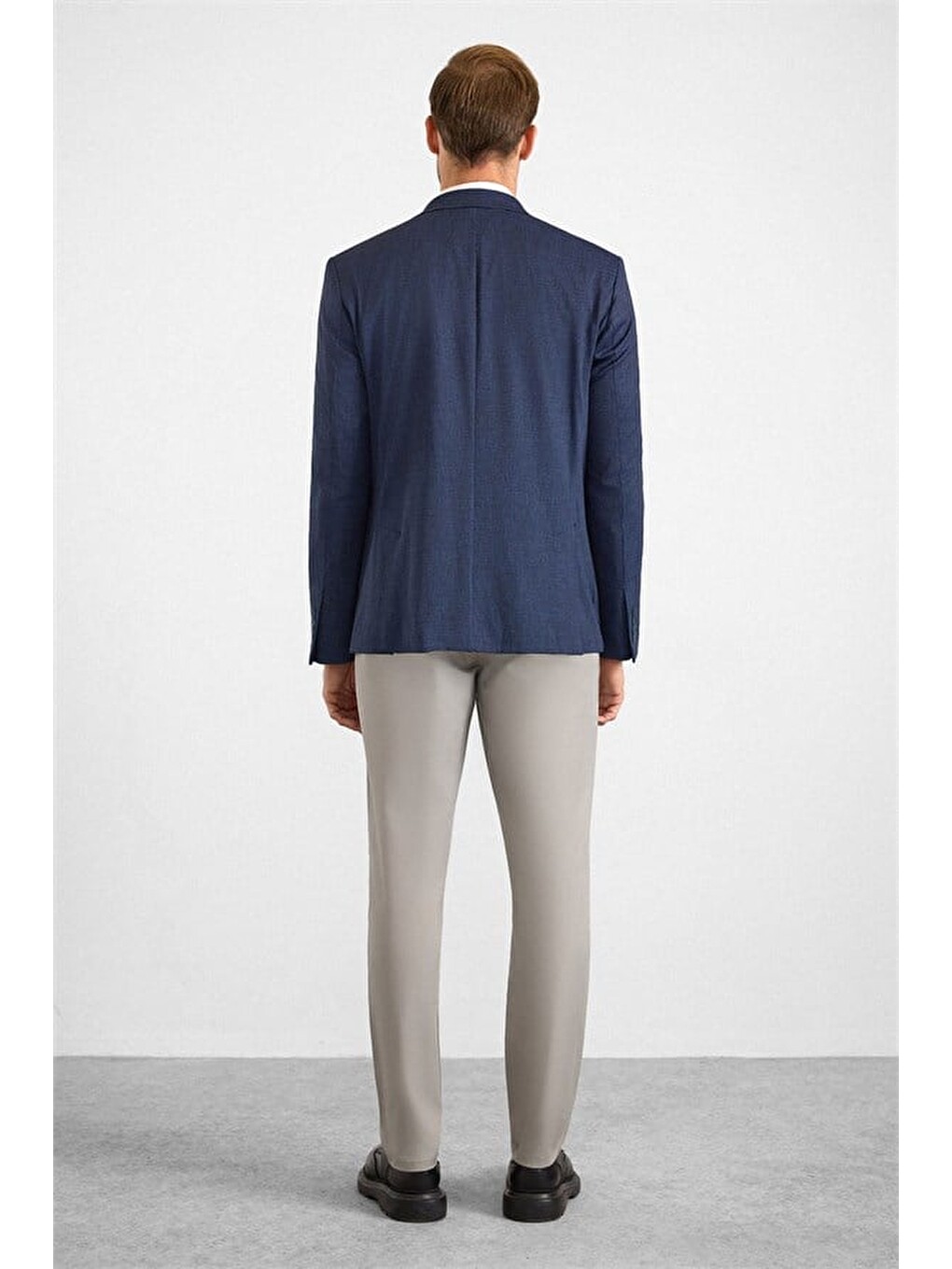 Lacivert Slim Mono Yaka Torba Cep 6 Drop Klasik Ceket-10