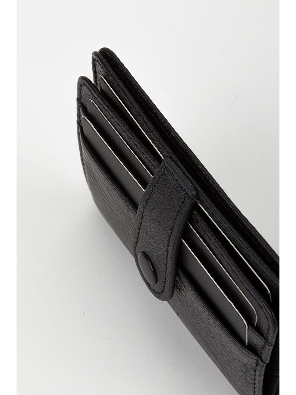 Siyah Kutulu Hakiki Deri Lacivert El Portföyü Kartlık Cüzdan-6