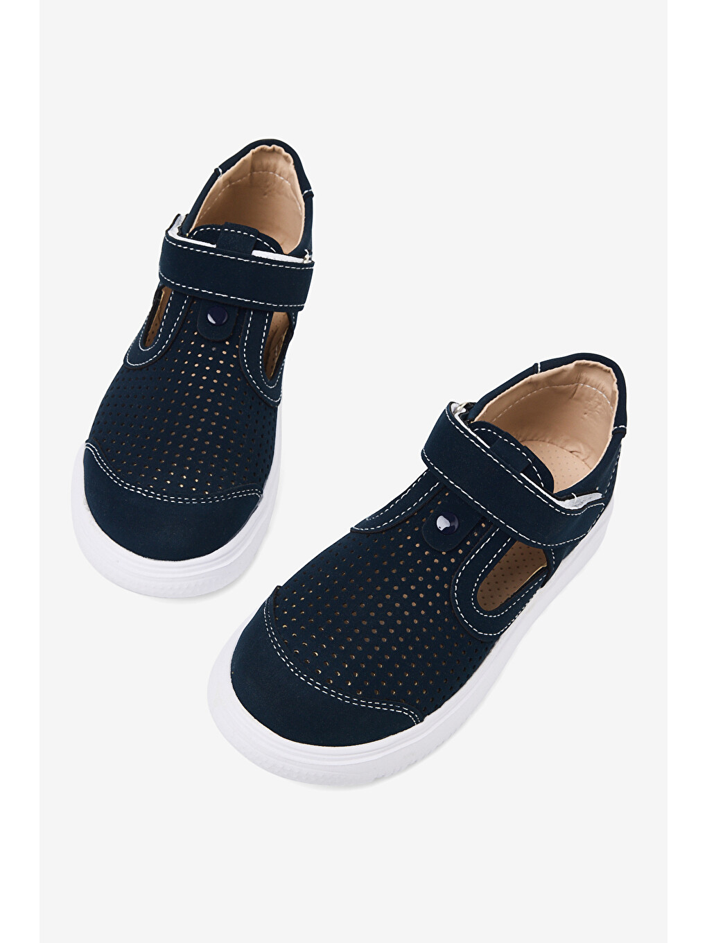 Çocuk Unisex Lacivert Çoçuk Cırtlı Sandalet-1