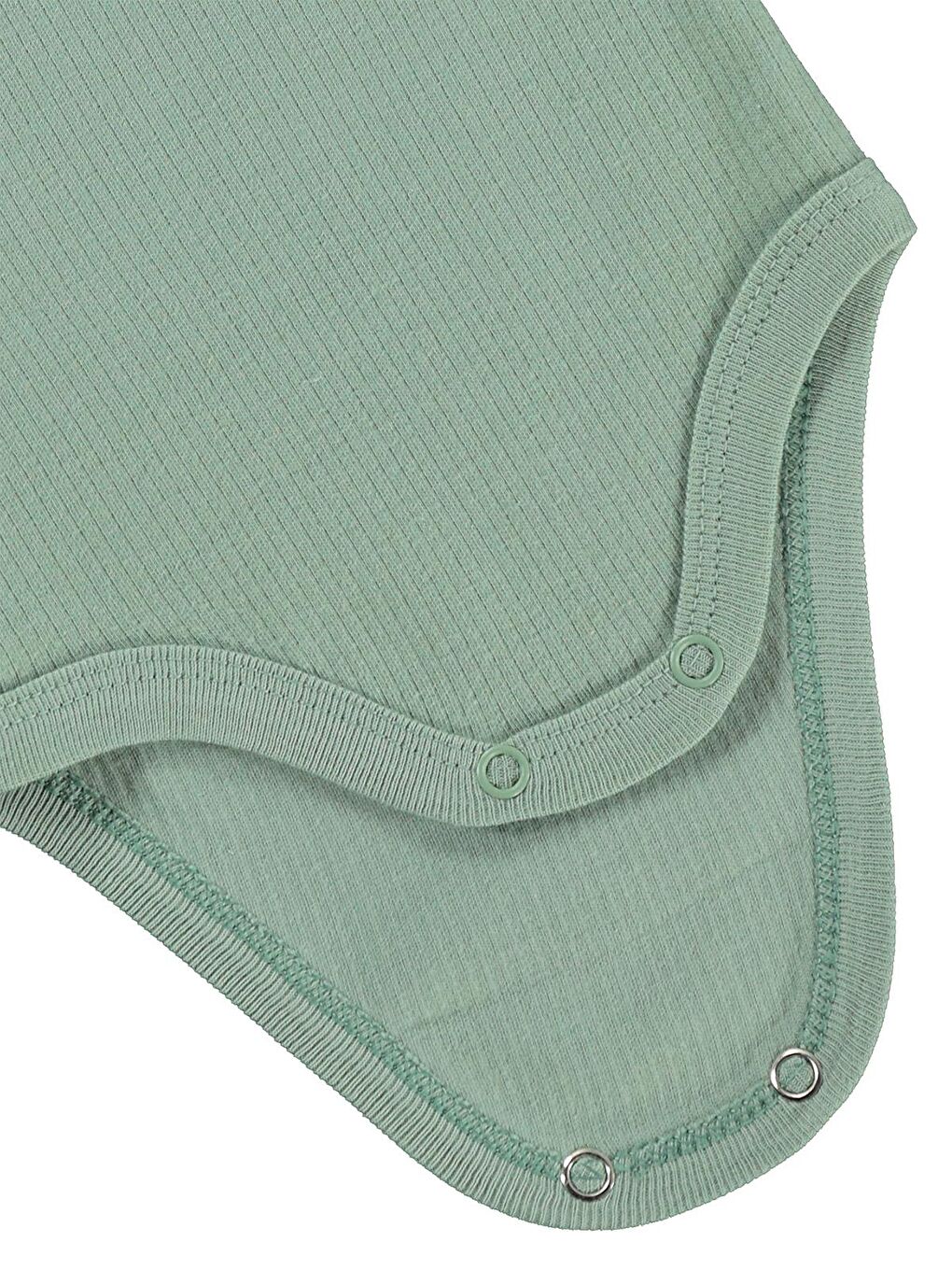 Baby Hayvanlar Baskılı 0-3 Yaş Çıtçıtlı Badi - Haki-3