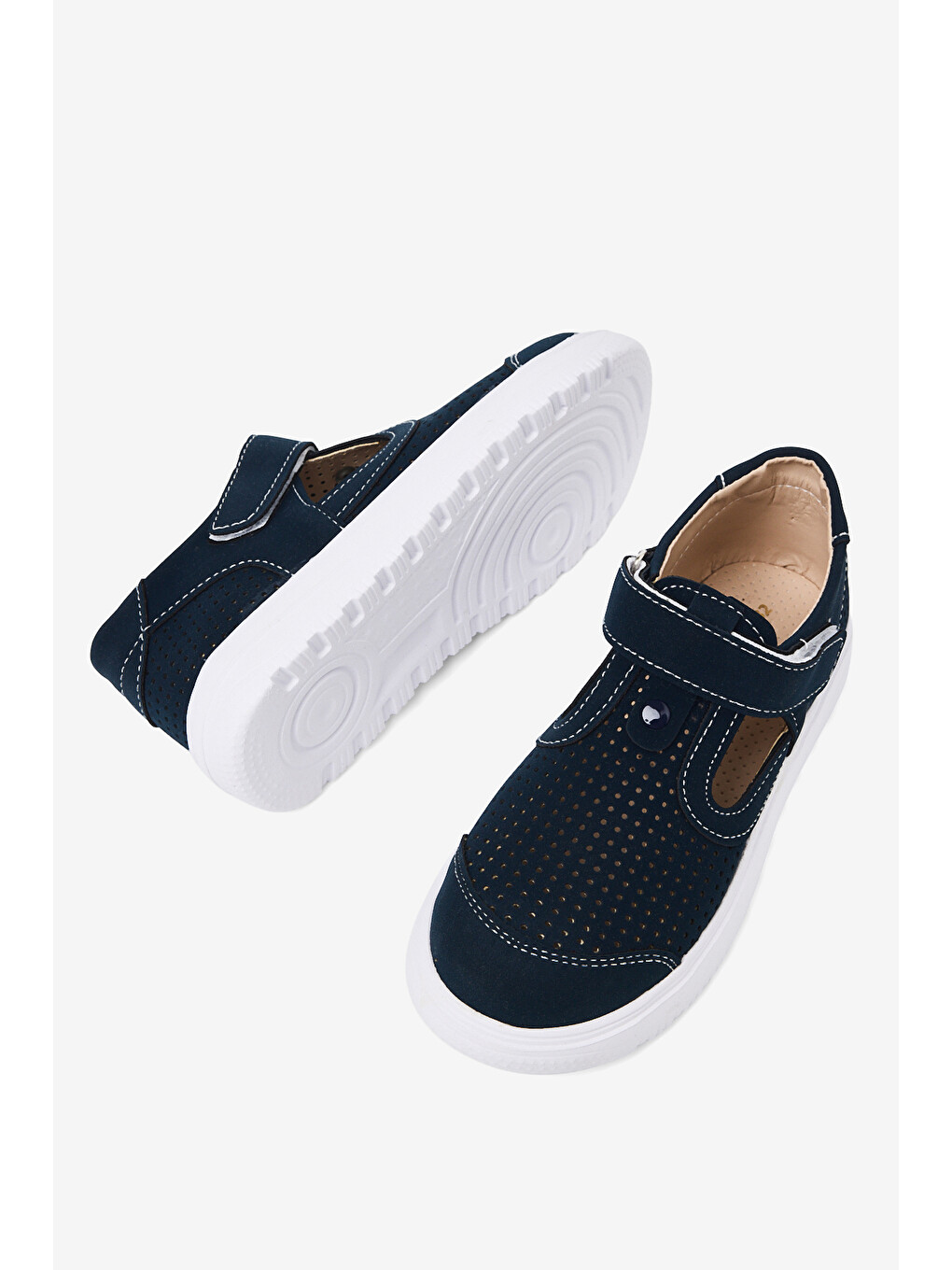 Çocuk Unisex Lacivert Çoçuk Cırtlı Sandalet-2