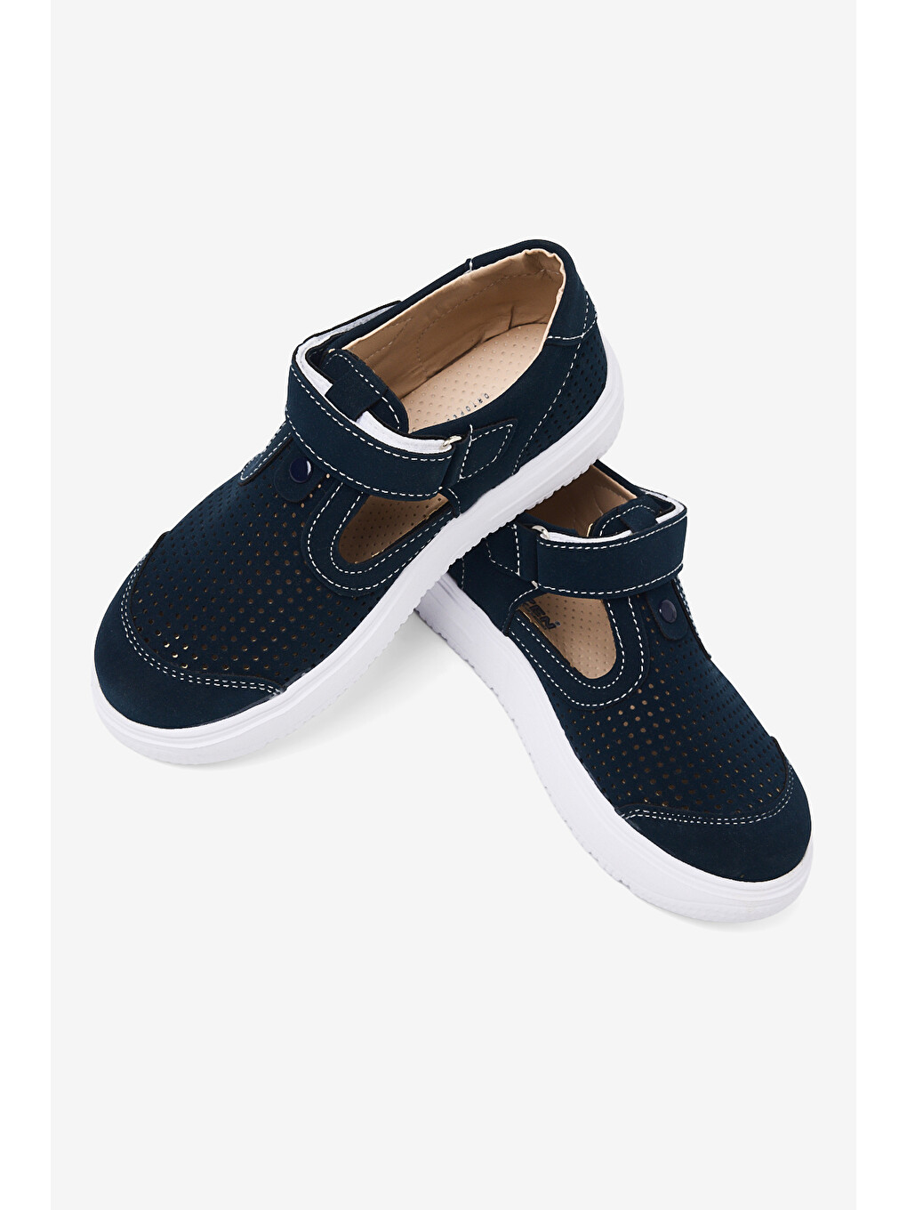 Çocuk Unisex Lacivert Çoçuk Cırtlı Sandalet-4