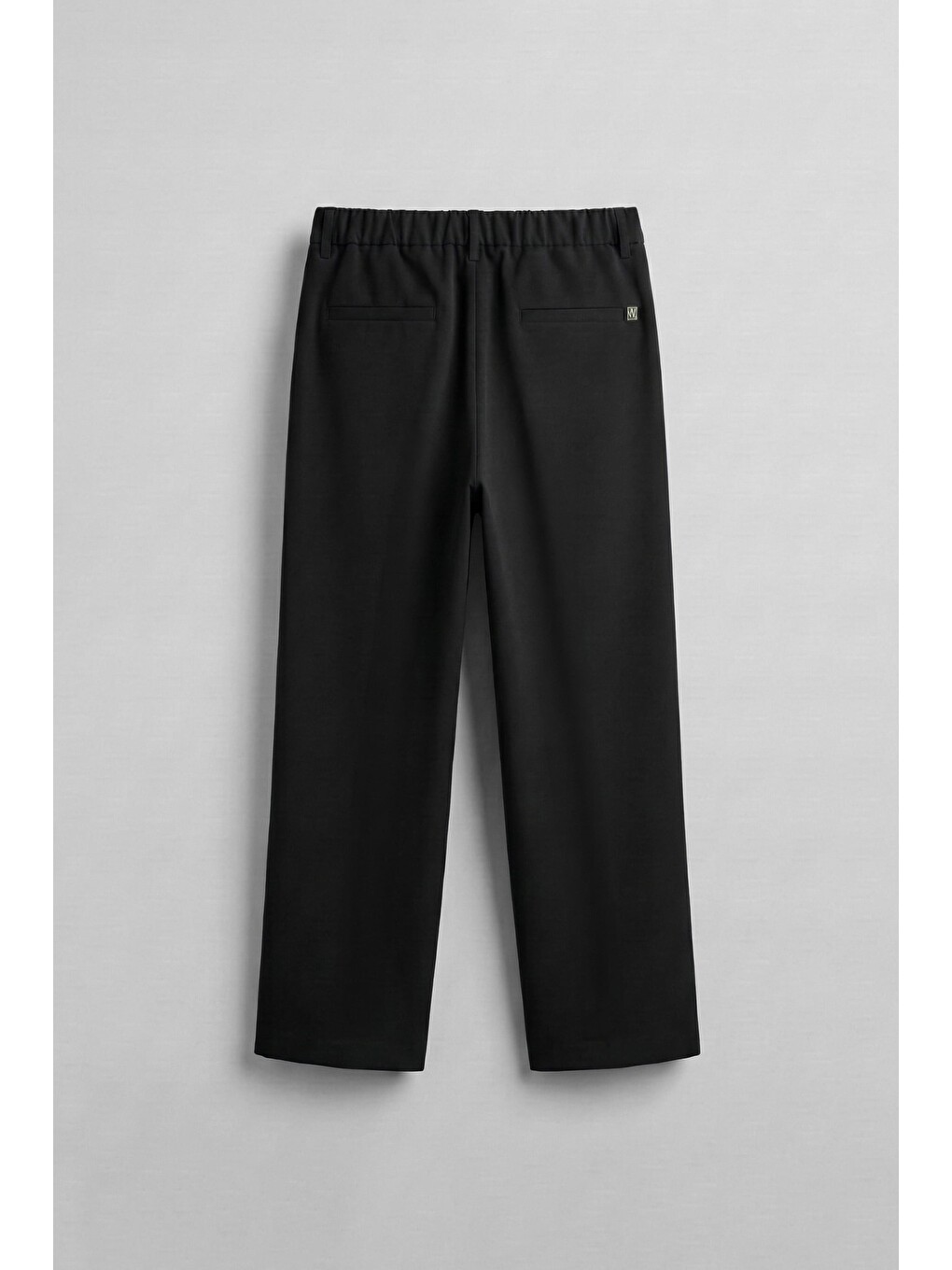 Erkek Relaxed Fit Pile Detaylı Premium Kumaş Pantolon Siyah-1