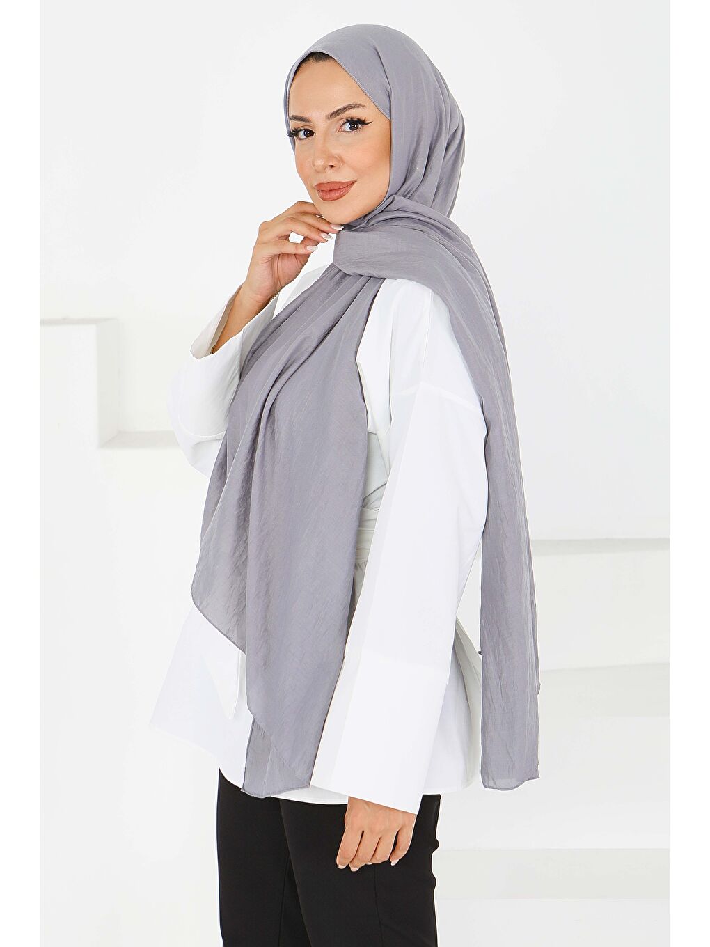 Pamuk Soft Şal Gri - 27591-2