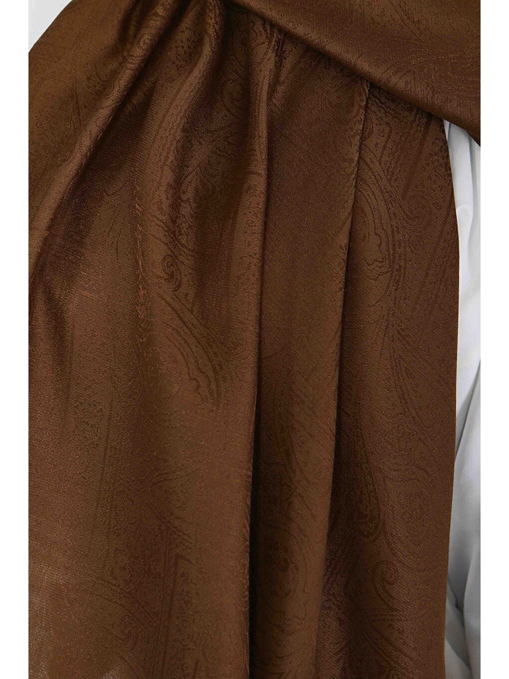 Kahverengi Etnik Monagram Şal Kahve - 27592-3