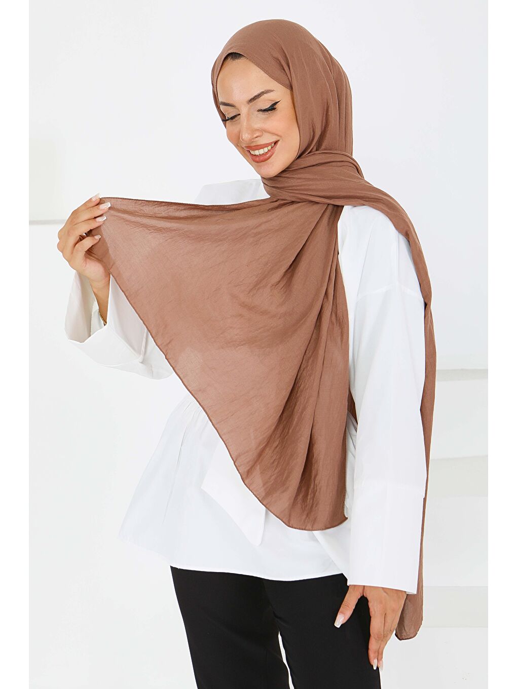 Bej Pamuk Soft Şal Vizon - 27591