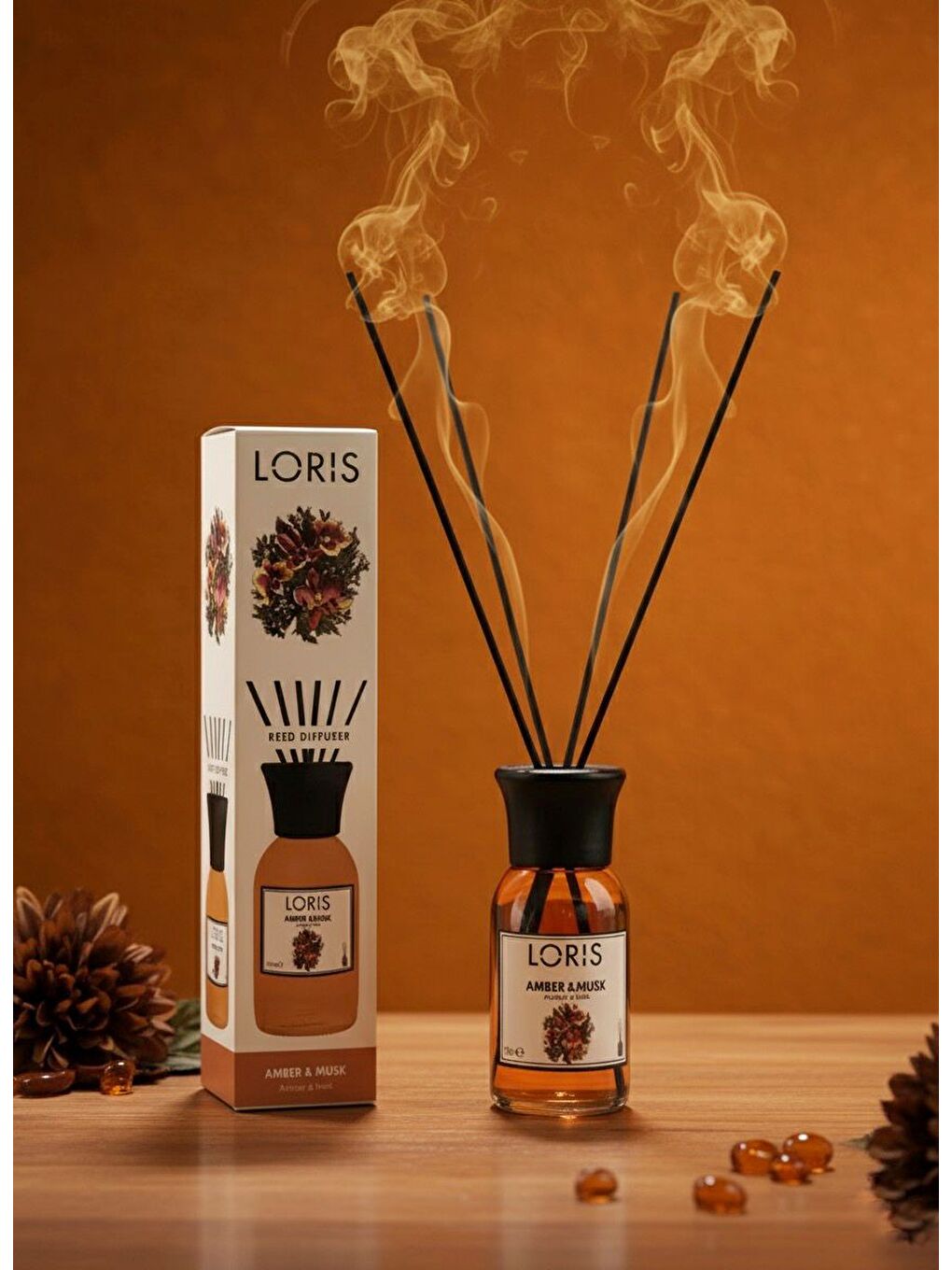 Kahverengi Amber & Misk Çubuklu Oda Kokusu 100 ML-1