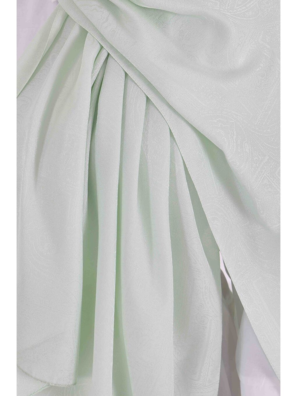 Yeşil Etnik Monagram Şal Mint - 27592-4