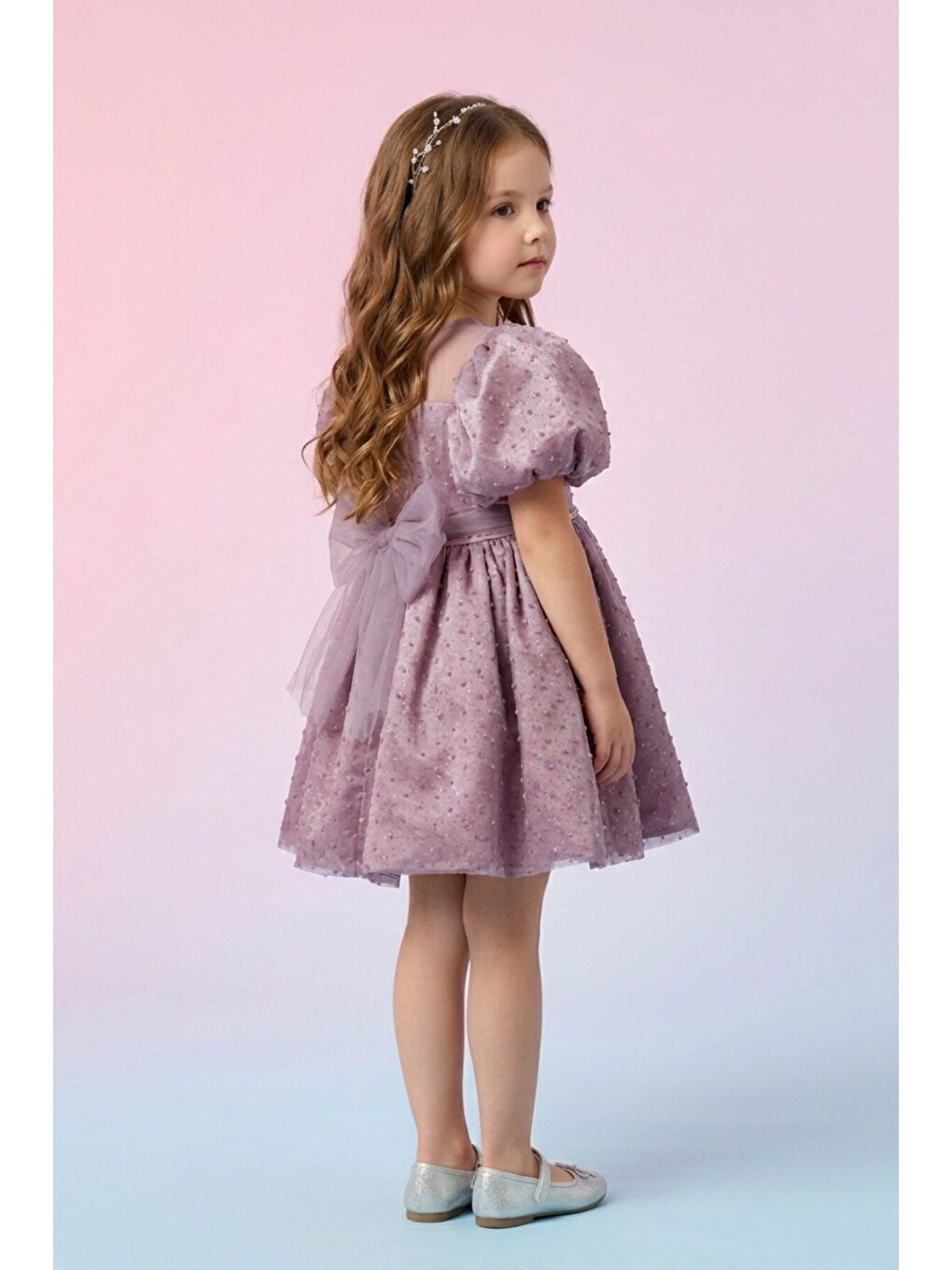 Pembe Kız Çocuk Abiye-1