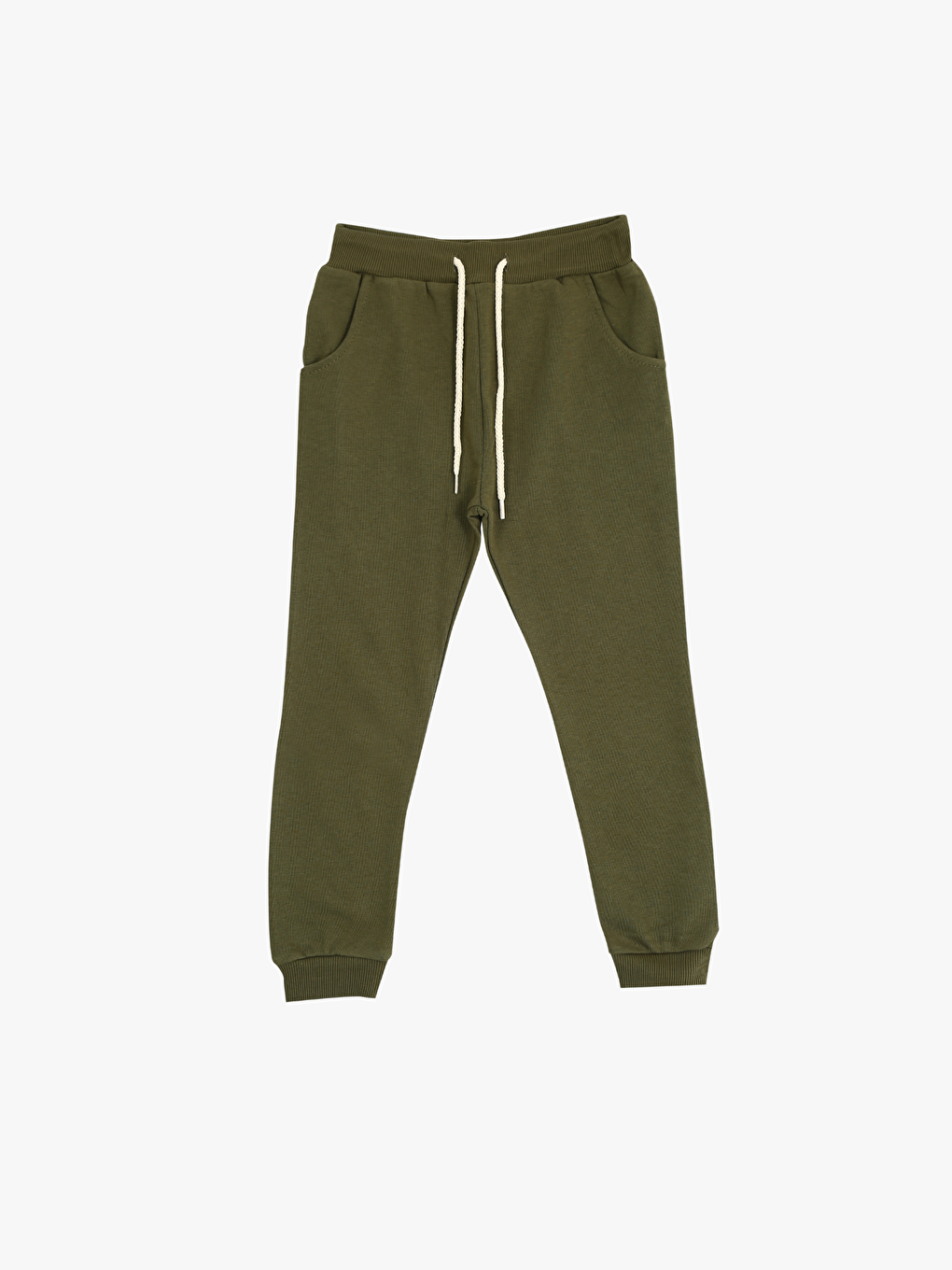 Haki Bisiklet Yaka Baskılı Erkek Bebek Sweatshirt ve Eşofman Alt 2'li-3