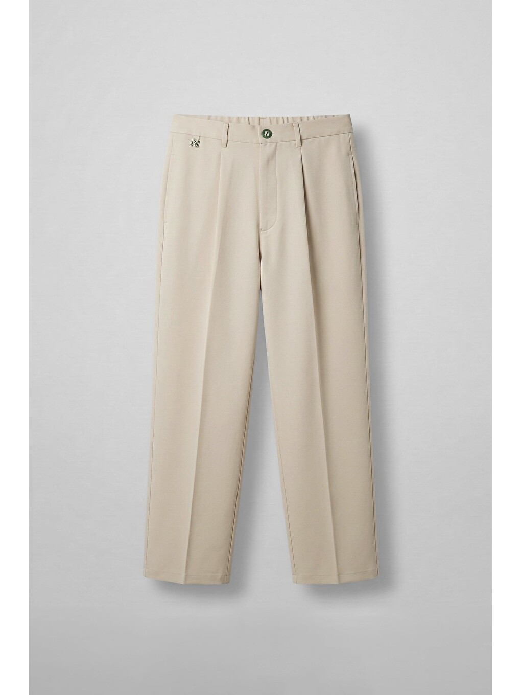 Erkek Relaxed Fit Pile Detaylı Premium Kumaş Pantolon Bej
