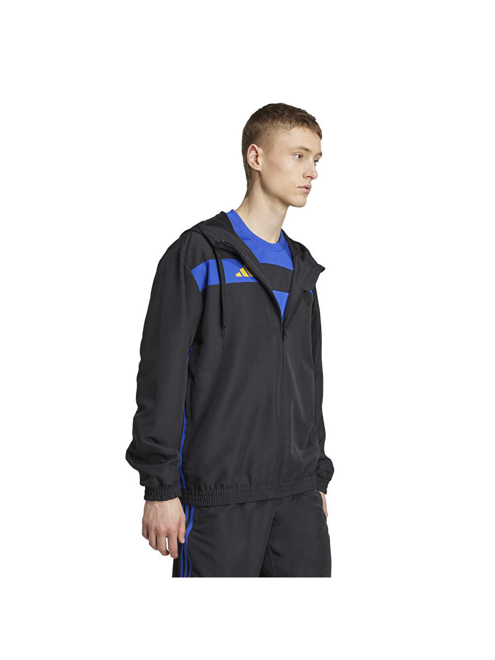 Tiro 25 Essentials Erkek Siyah Kapüşonlu Fermuarlı Sweatshirt-1