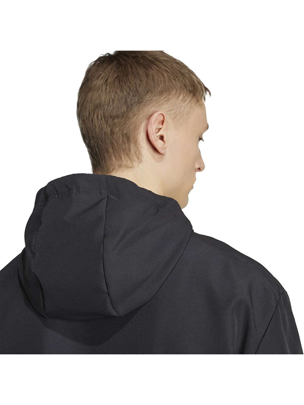 Tiro 25 Essentials Erkek Siyah Kapüşonlu Fermuarlı Sweatshirt-3