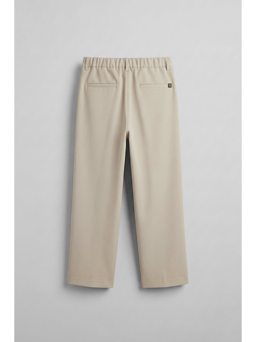 Erkek Relaxed Fit Pile Detaylı Premium Kumaş Pantolon Bej-1