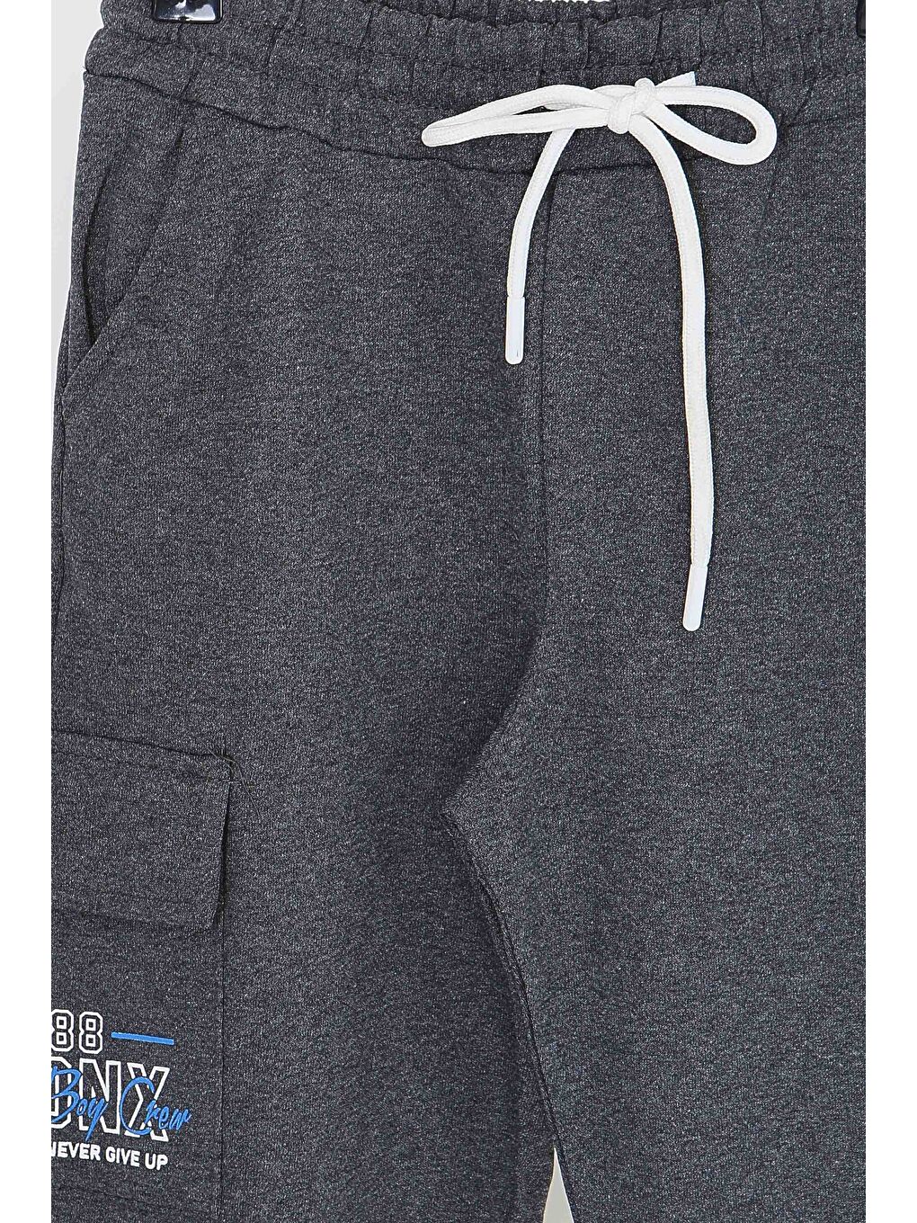 Erkek Çocuk Antrasit Baskılı Eşofman Altı - 27579-1