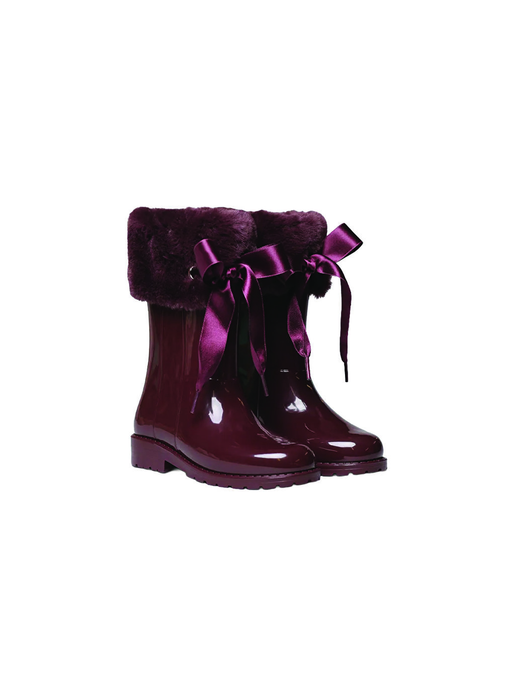 Mor Kız Çocuk Bot (Yağmur ) LORCA RAIN BOOTS IN GLOSSY RUBBER-1