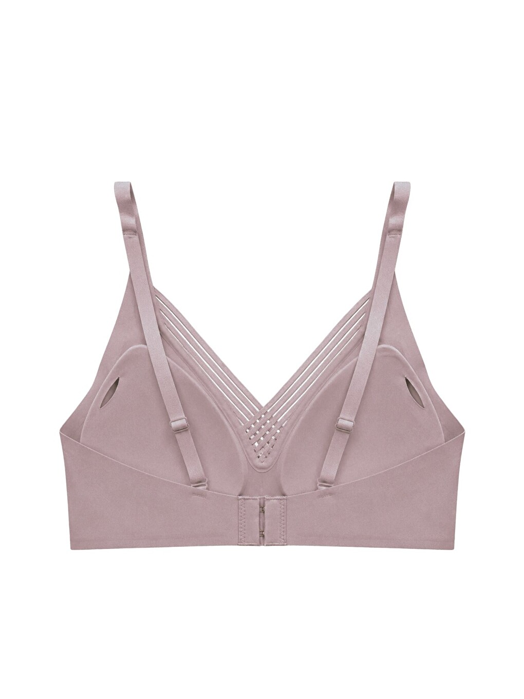 Seamless Bra - Lucent | Kahverengi Lazer Kesim Balensiz Ön Çapraz Şerit Detaylı Kadın Sütyen-1