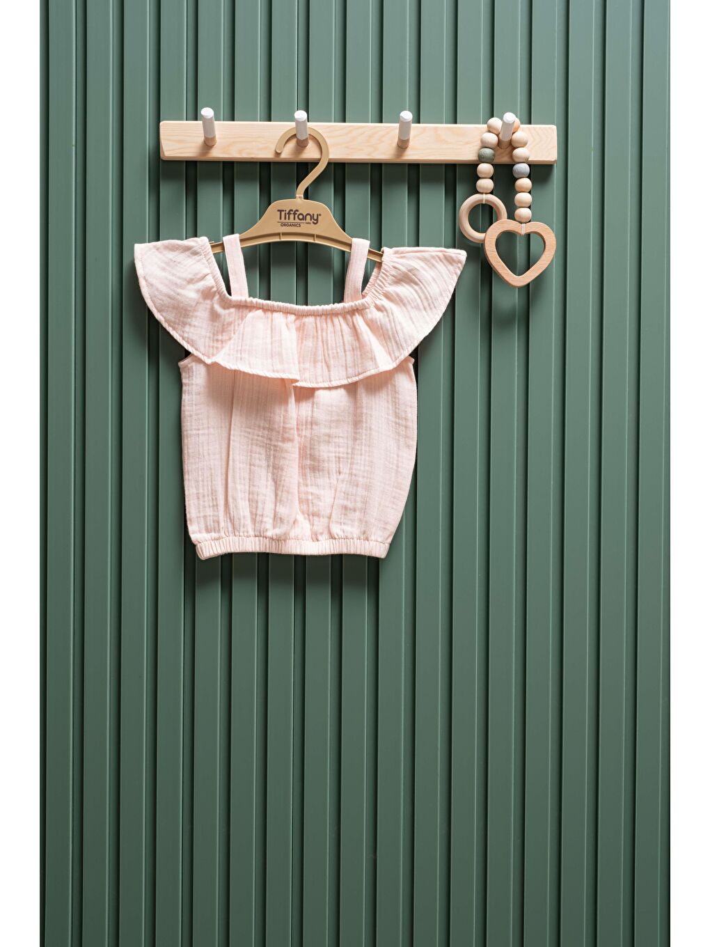 Pembe Kız Bebek Müslin İp Askılı Tişört 6 Ay 3 Yaş %100 Pamuk