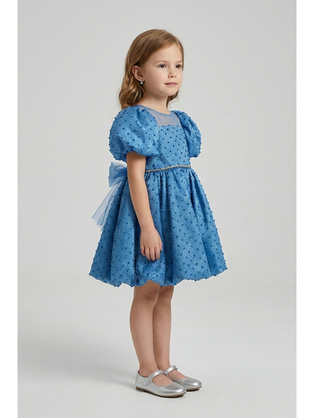 Mavi Kız Çocuk Abiye-1