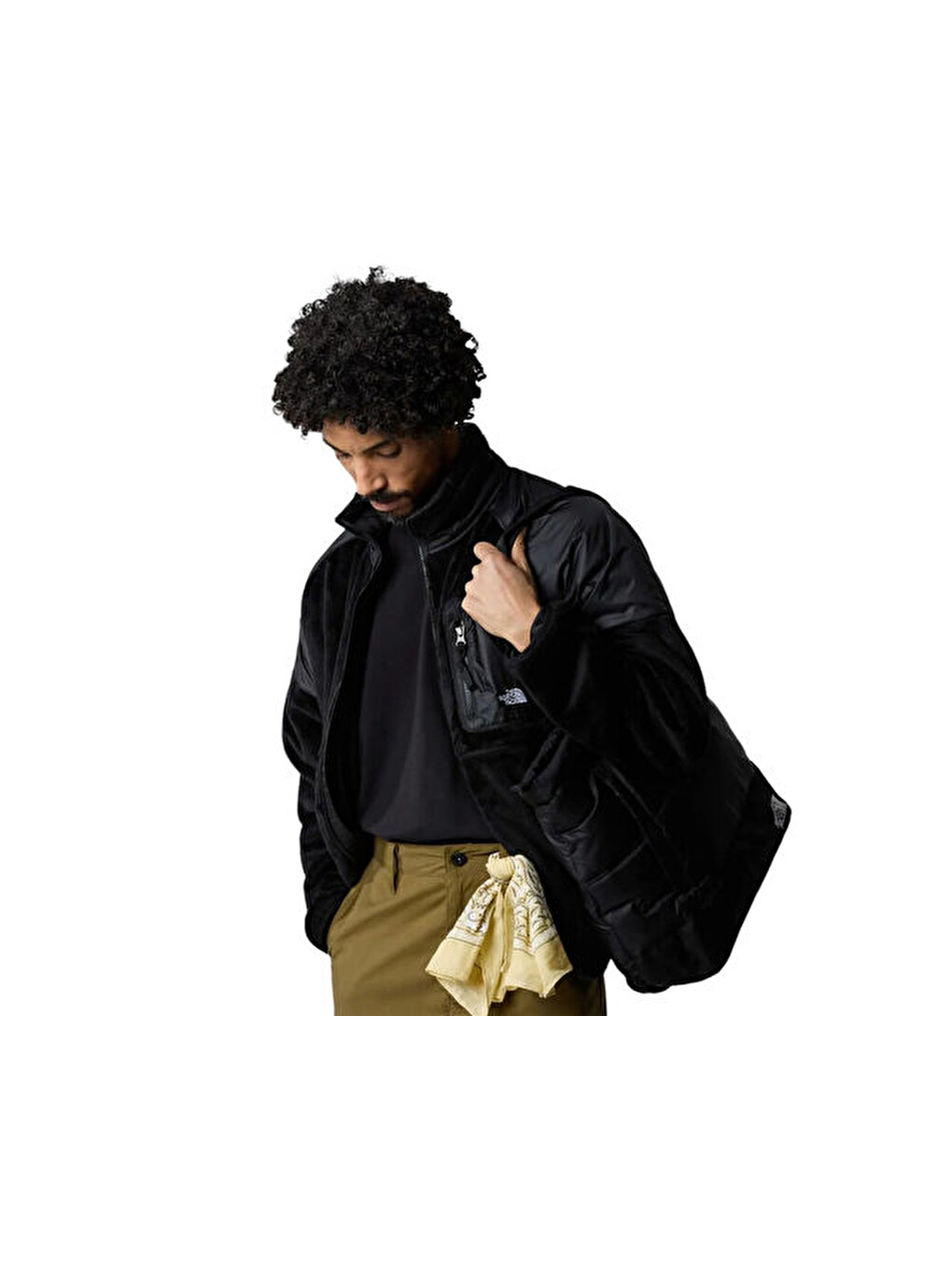 M Versa Velour Erkek Outdoor Pelüş Ceket Nf0a84f6jk31 Siyah-1