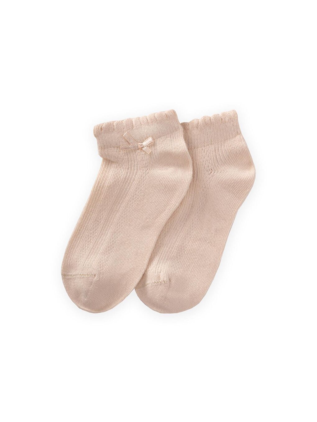 Bej Kız Çocuk Patik Çorap