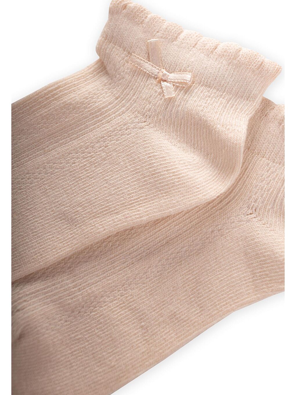 Bej Kız Çocuk Patik Çorap-1