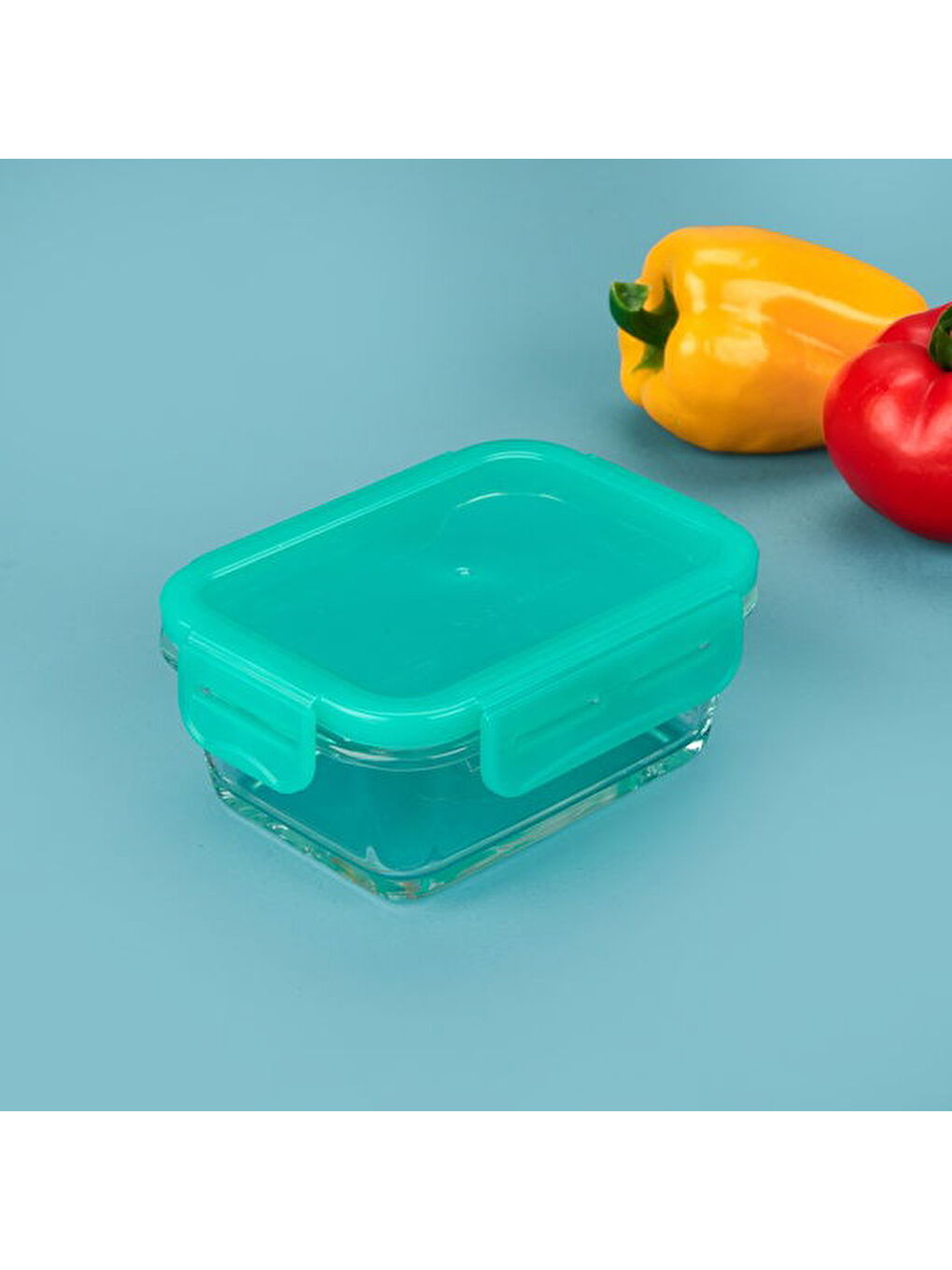 Yeşil 1118623 Dikdörtgen Saklama Kabı - 365 ml-4