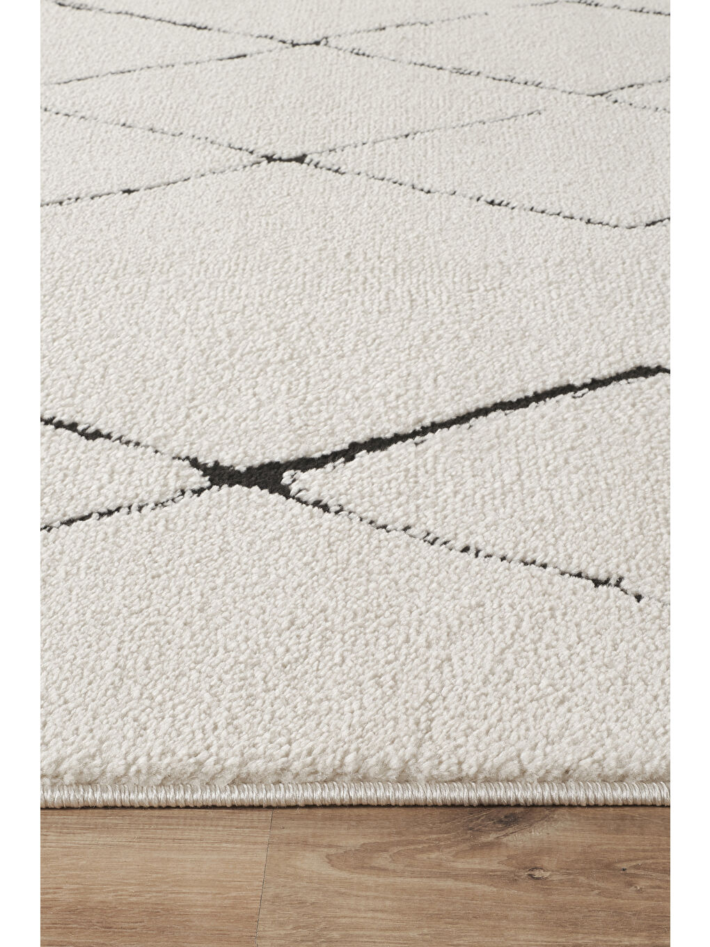 Ekru Konfor Jung 7186 Modern Dokuma Yumuşak Post Shaggy Halı-200x290-2