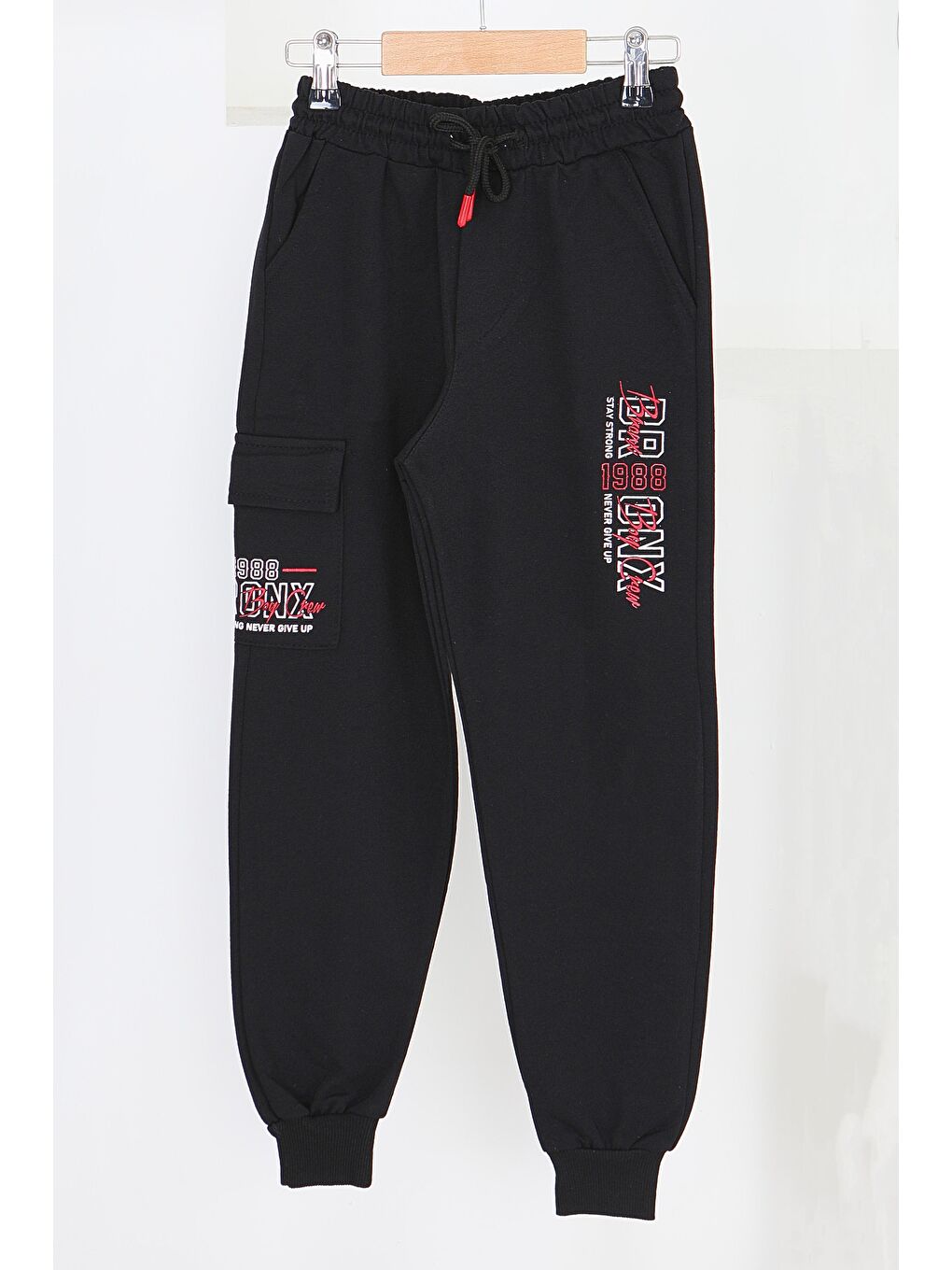 Erkek Çocuk Siyah Baskılı Eşofman Altı - 27579