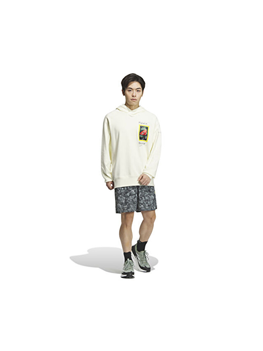Ekru Natgeo Gfx Hdy Erkek Günlük Sweatshirts Is9523 Krem-7